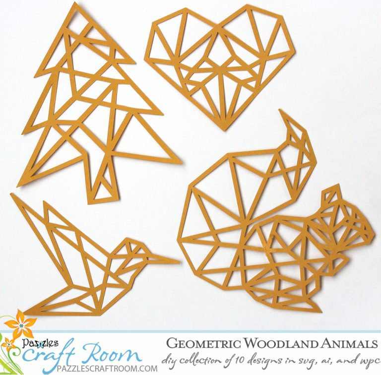 Download Geometric Woodland Animals SVG collection with instant download - Pazzles Craft Room