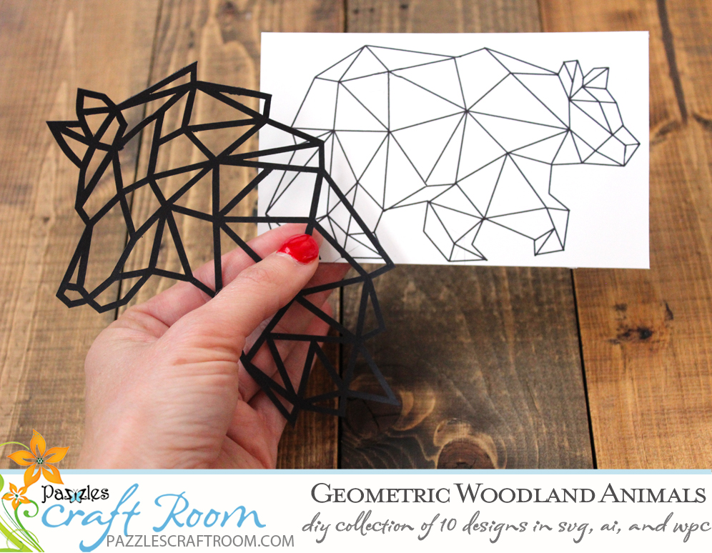 Pazzles geometric woodland animals SVG collection with instant download. Available in AI, SVG, and WPC. Compatible with all major electronic cutters including Pazzles Inspiration, Cricut, and Silhouette Cameo.