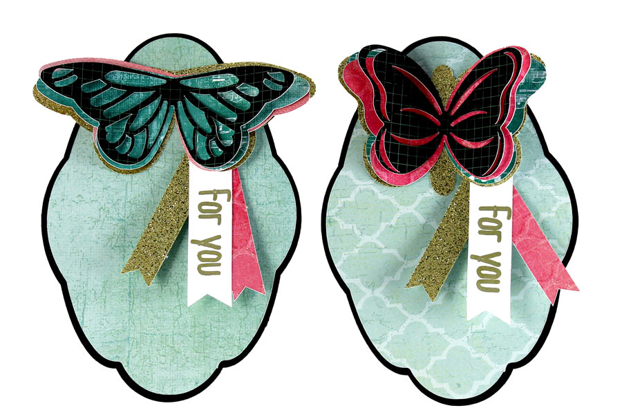 Glitter Butterfly Tags