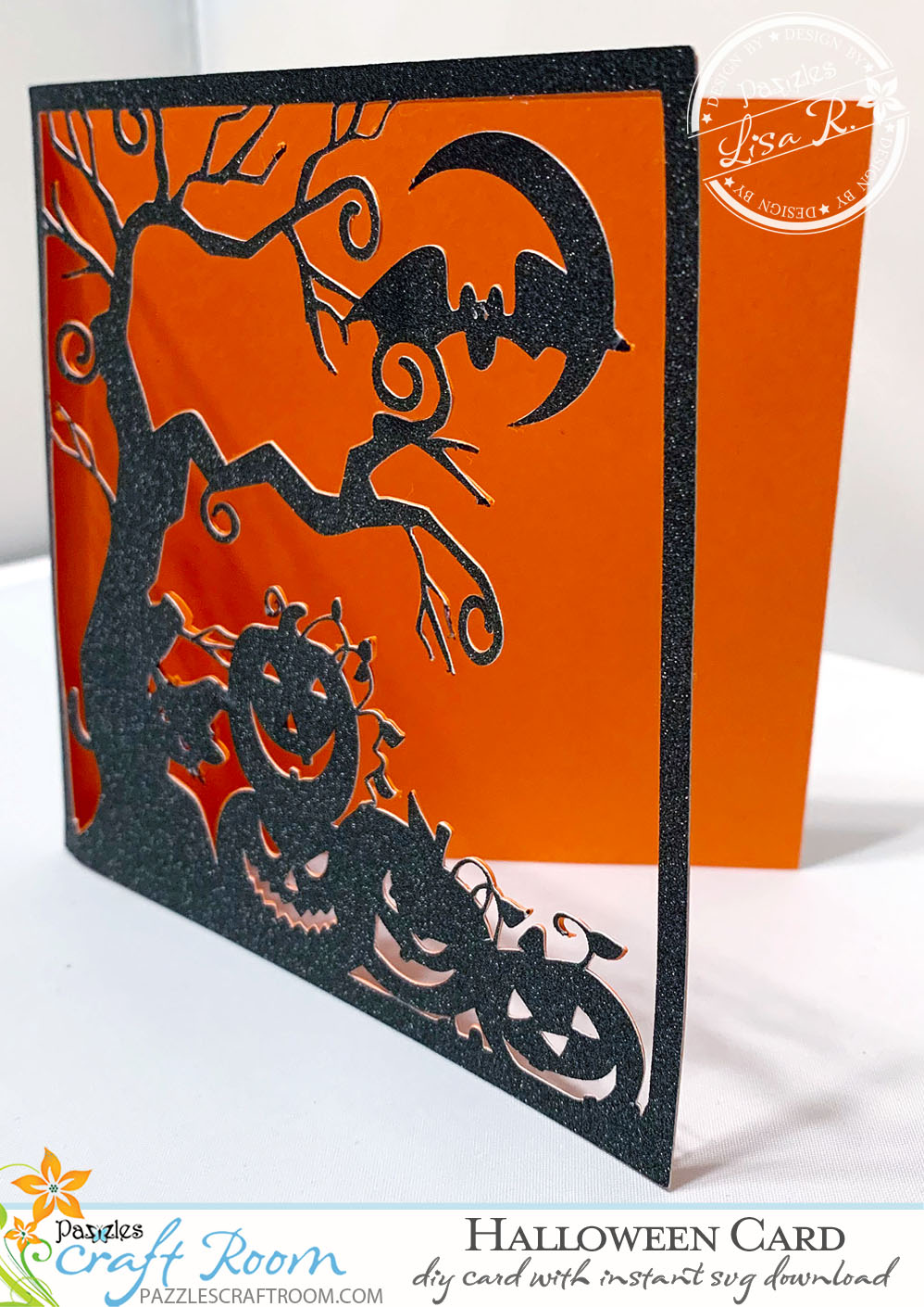 Pazzles DIY Halloween Card by Lisa Reyna