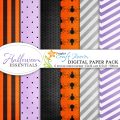 Pazzles Halloween Essentials digital paper pack with instant download.