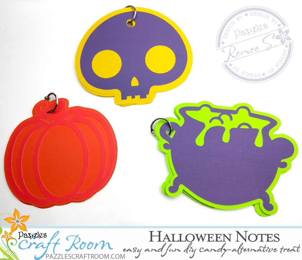 Pazzles DIY Halloween Treat Notes by Renee Smart