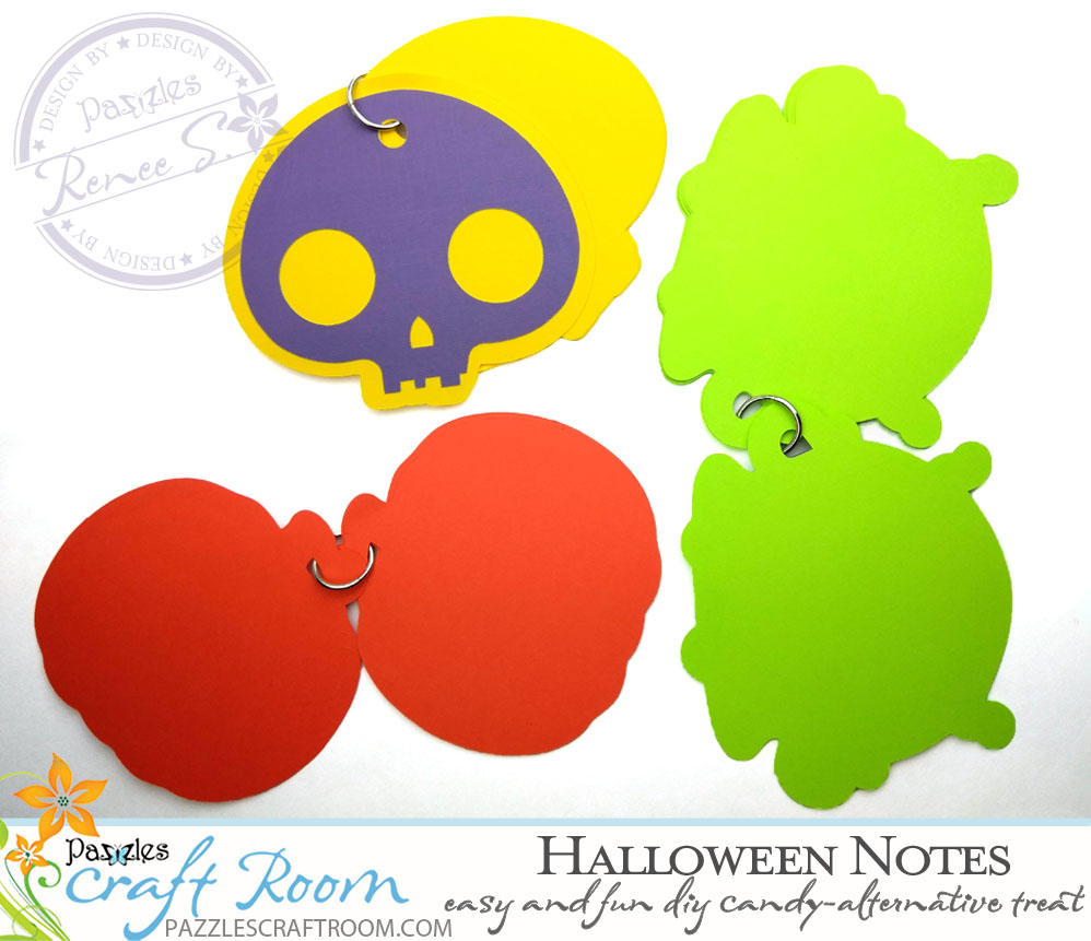 Pazzles DIY Halloween Treat Notes by Renee Smart