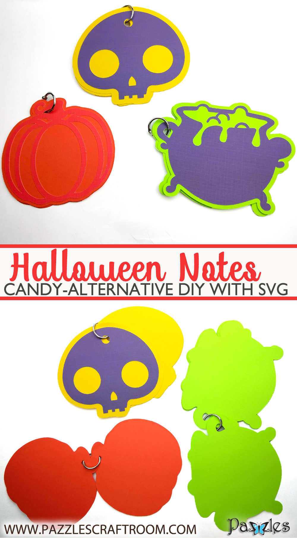 Pazzles DIY Halloween Treat Notes by Renee Smart