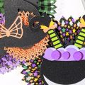 Pazzles DIY Halloween Rosette Hanging Decor with instant SVG download. Compatible with all major electronic cutters including Pazzles Inspiration, Cricut, and Silhouette Cameo. Design by Monica Martinez.