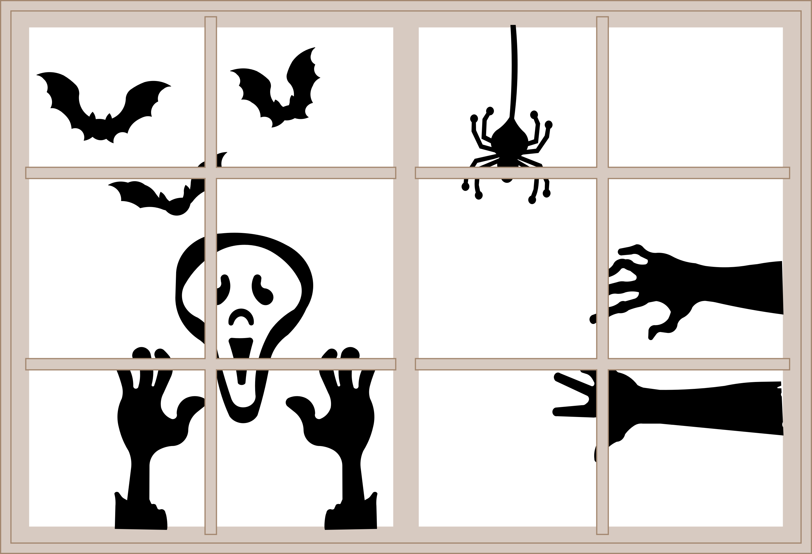 Halloween Window Silhouettes