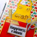Pazzles DIY Happiness is Handmade Apron Card with instant SVG download. Compatible with all major electronic cutters including Pazzles Inspiration, Cricut, and Silhouette Cameo. Design by Zahraa Darweesh.