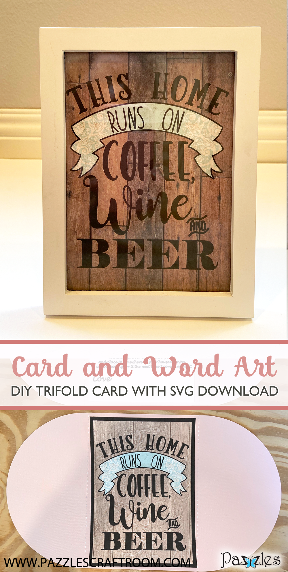Pazzles DIY Trifold Birthday Card and Gift with instant SVG download. Compatible with all major electronic cutters including Pazzles Inspiration, Cricut, and Silhouette Cameo. Design by Sara Weber.