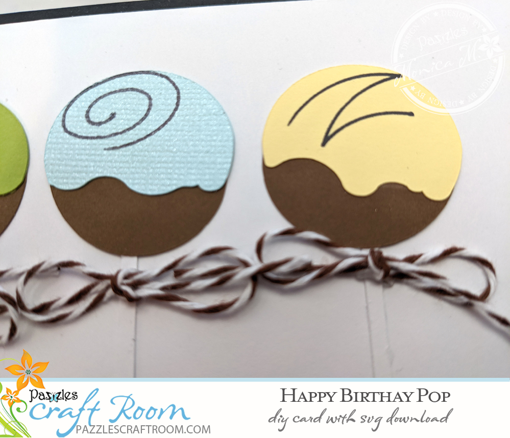 Pazzles DIY Happy Birthday Pop Card with instant SVG download. Instant SVG download compatible with all major electronic cutters including Pazzles Inspiration, Cricut, and Silhouette Cameo. Design by Monica Martinez.