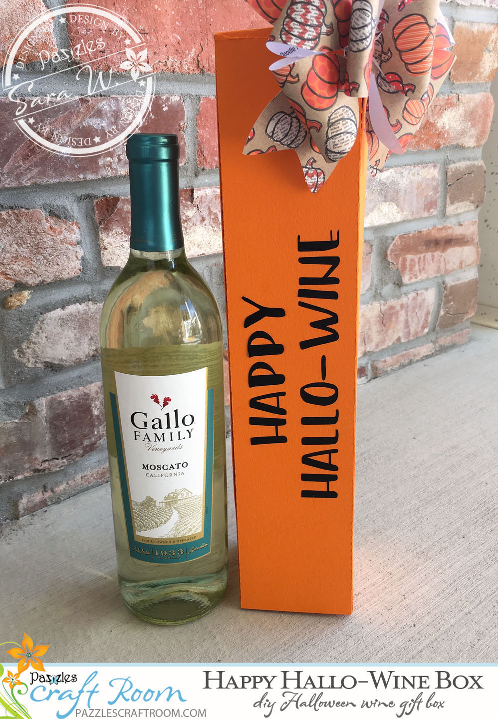 Pazzles DIY Halloween Wine Gift Box by Sara Weber