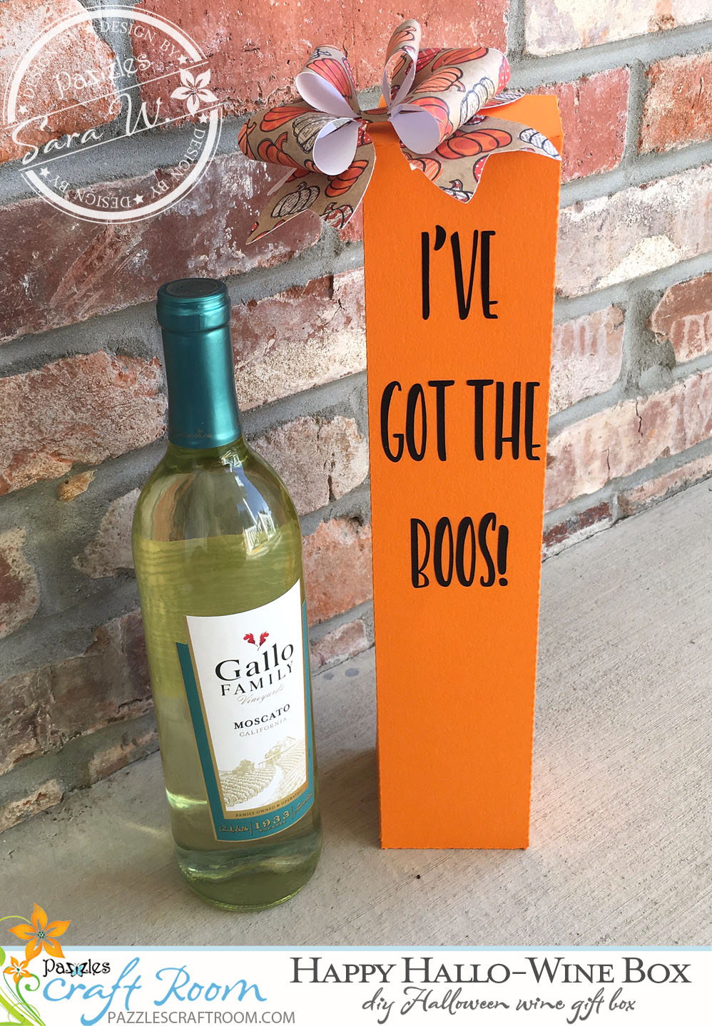 Pazzles DIY Halloween Wine Gift Box by Sara Weber