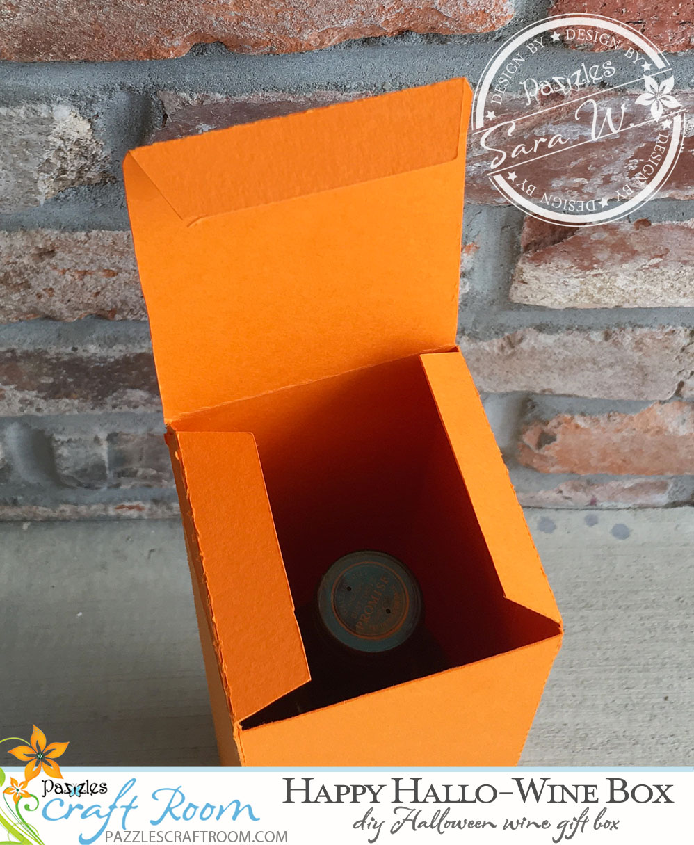 Pazzles DIY Halloween Wine gift Box by Sara Weber