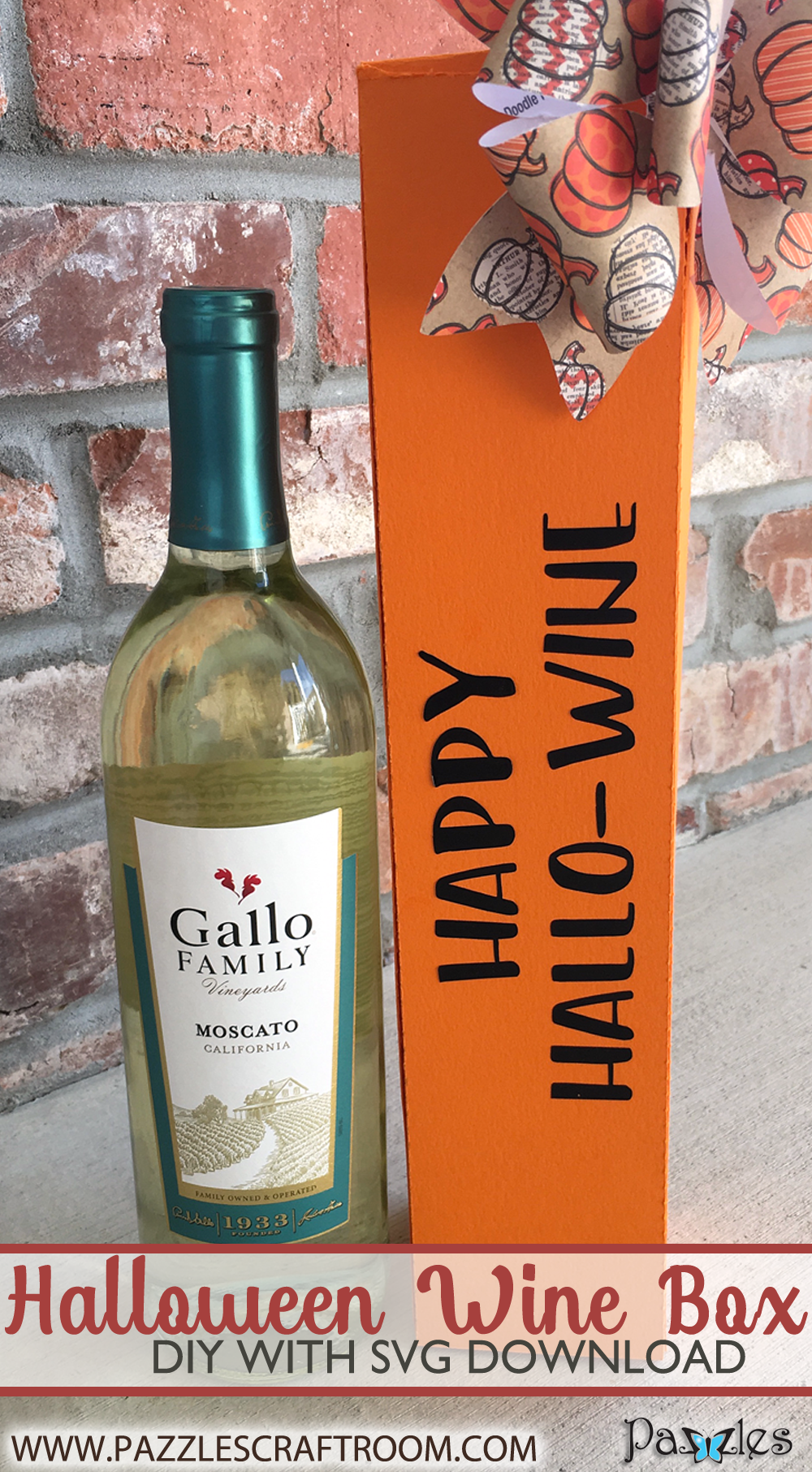 Pazzles DIY Halloween Wine Box by Sara Weber