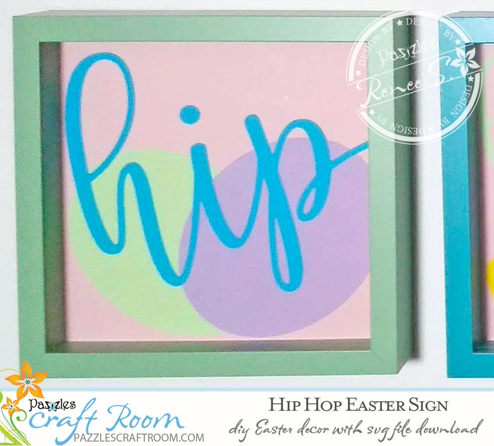 Pazzles DIY Happy Spring Easter Wall Decor Trio with instant SVG download. Compatible with all major electronic cutters including Pazzles Inspiration, Cricut, and Silhouette Cameo. Design by Renee Smart. 