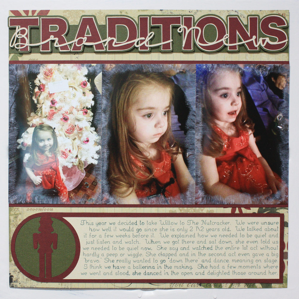 Holiday Traditions Scrapbook Layout