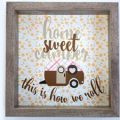 Pazzles Home Sweet Camper DIY Sign with instant SVG download. Compatible with all major electronic cutters including Pazzles Inspiration, Cricut, and Silhouette. Design by Renee Smart.