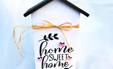 Pazzle DIY Home Sweet Home Decor with instant SVG download. Instant SVG download compatible with all major electronic cutters including Pazzles Inspiration, Cricut, and Silhouette Cameo. Design by Renee Smart.