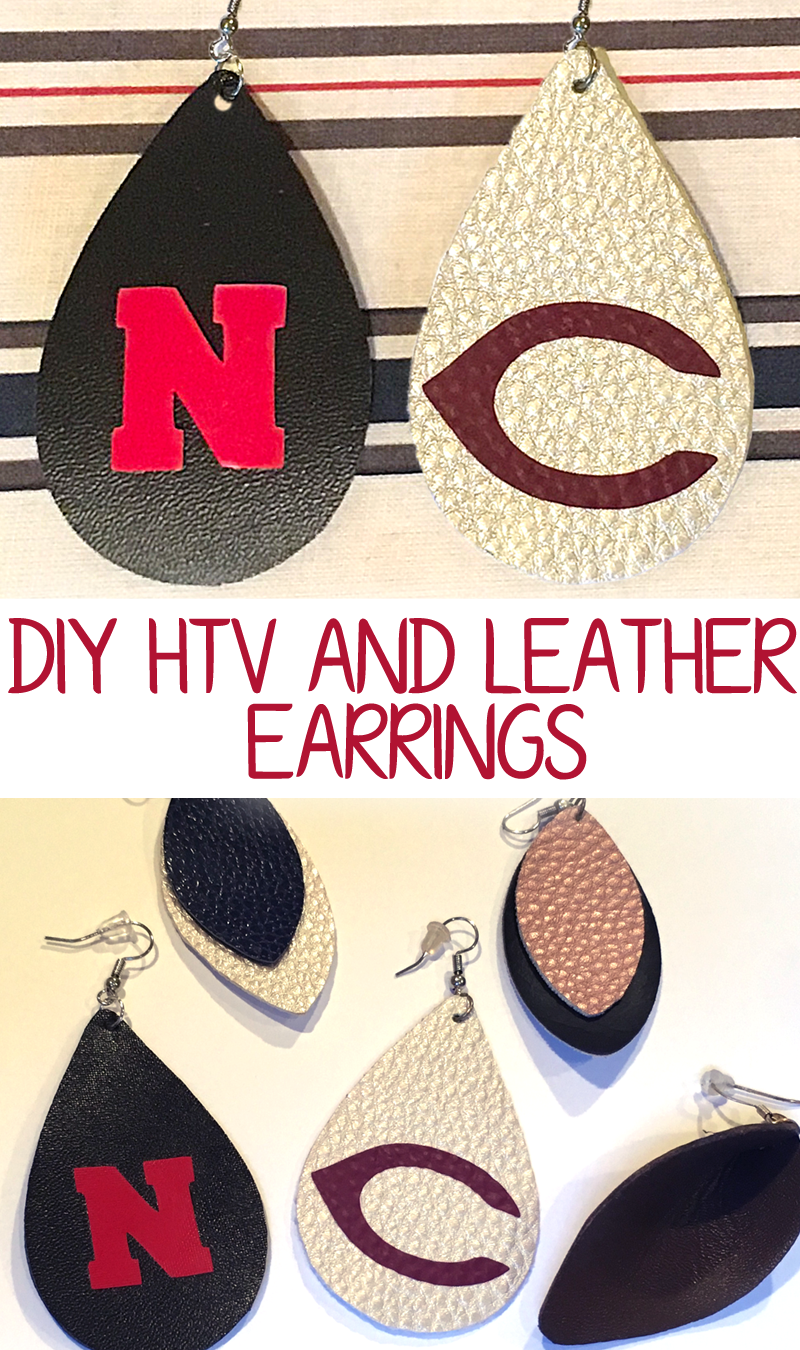 Elemental Carbon: Leather & Gold Feather Earrings // DIY