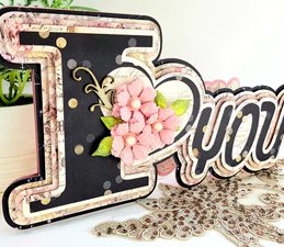 Pazzles DIY I Love You Shaped Card with instant SVG download. Compatible with all major electronic cutters including Pazzles Inspiration, Cricut, and Silhouette. Design by Nida Tanweer.