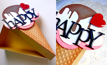 Pazzles DIY Ice Cream Box. Instant SVG download compatible with all major electronic cutters including Pazzles Inspiration, Cricut, and Silhouette Cameo. Design by Zahraa Darweesh.