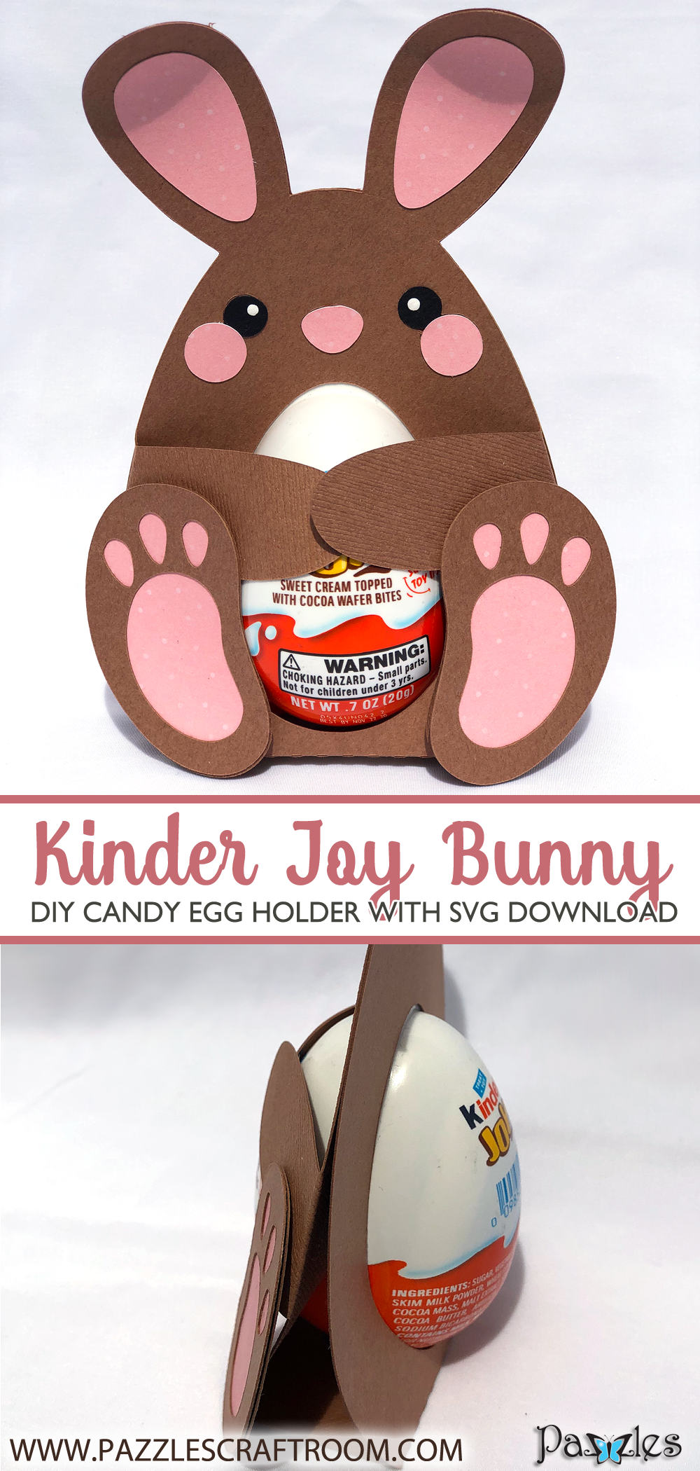 Download DIY Bunny Candy Egg Holder with instant SVG download - Pazzles