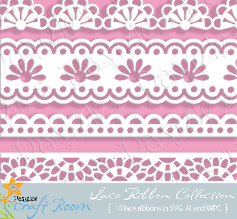 Lace Ribbon Collection: AI, SVG, and WPC - Pazzles Craft Room