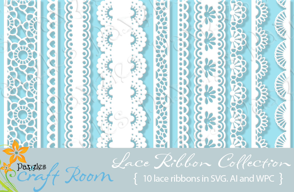 Lace Ribbon Collection: AI, SVG, and WPC - Pazzles Craft Room