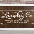 Pazzles DIY Laundry Sign with instant SVG download. Compatible with all major electronic cutters including Pazzles Inspiration, Cricut, and Silhouette Cameo. Design by Sara Weber.