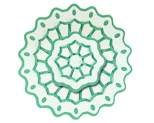 Cut and Fold Medallions 2 cutting files. Paper folding for elegant cards.