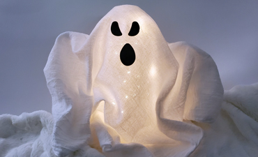 Pazzles DIY lighted ghost decor with instant SVG download. Compatible with all major electronic cutters including Pazzles Inspiration, Cricut, and Silhouette Cameo. Design by Renee Smart.