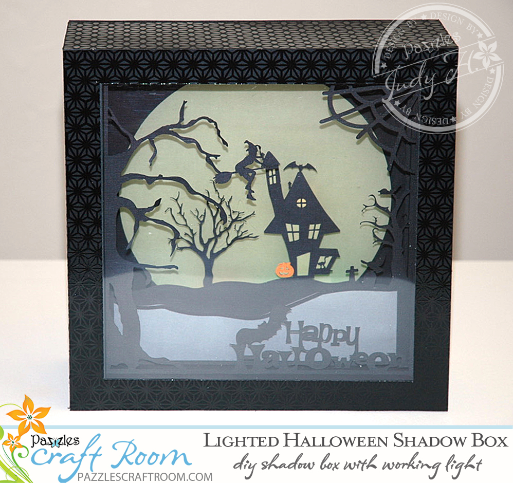 Pazzles DIY Lighted Halloween Shadow Box by Judy Hanson