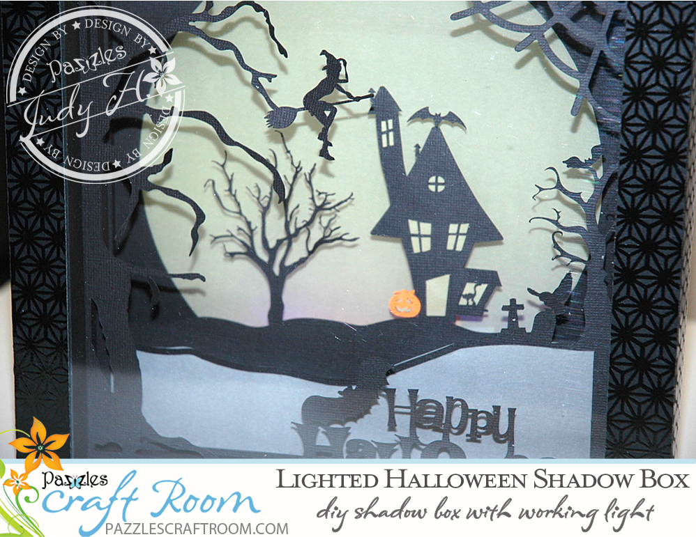 Pazzles DIY Lighted Halloween Shadow Box by Judy Hanson