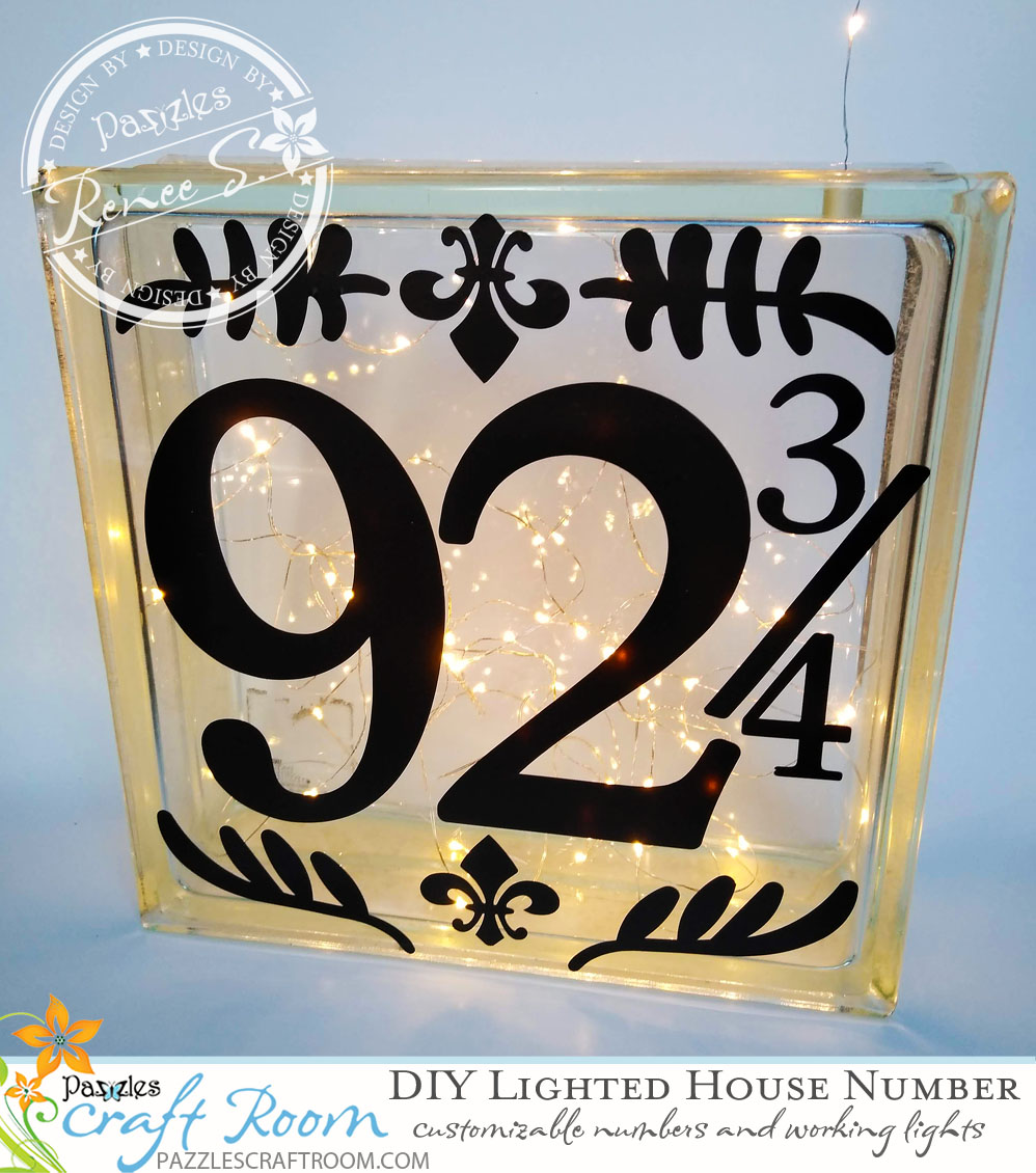 Pazzles Home Decor Lighted DIY House Number by Renee Smart