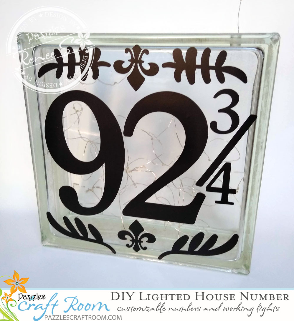 Pazzles Home Decor Lighted DIY House Number by Renee Smart