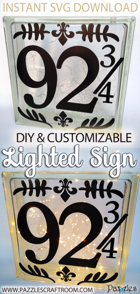 Pazzles Home Decor Lighted DIY House Number by Renee Smart