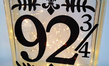 Pazzles DIY Home Decor Lighted House Number by Renee Smart