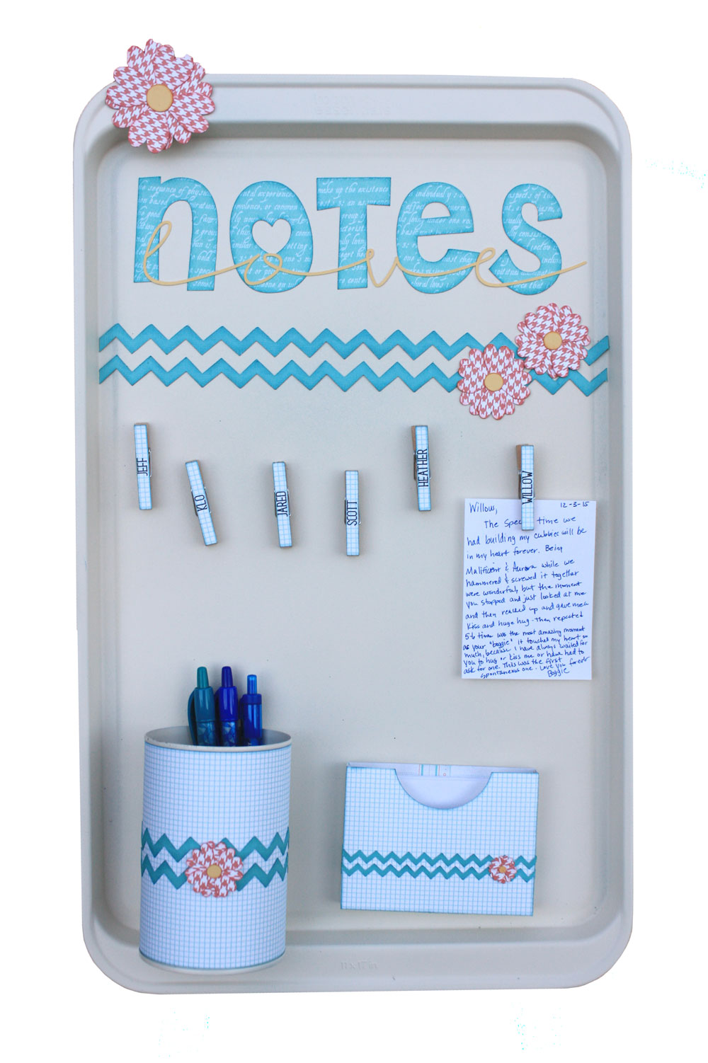 DIY Love Notes Message Center