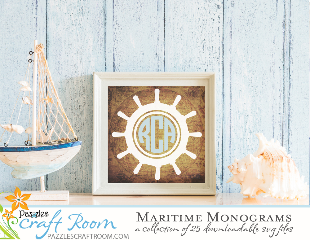 DIY Beach Decor Ship Helm Monogram