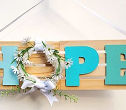 Pazzles DIY Mini Pallet Hope Home Sign with instant SVG download. Instant SVG download compatible with all major electronic cutters including Pazzles Inspiration, Cricut, and Silhouette Cameo. Design by Renee Smart.