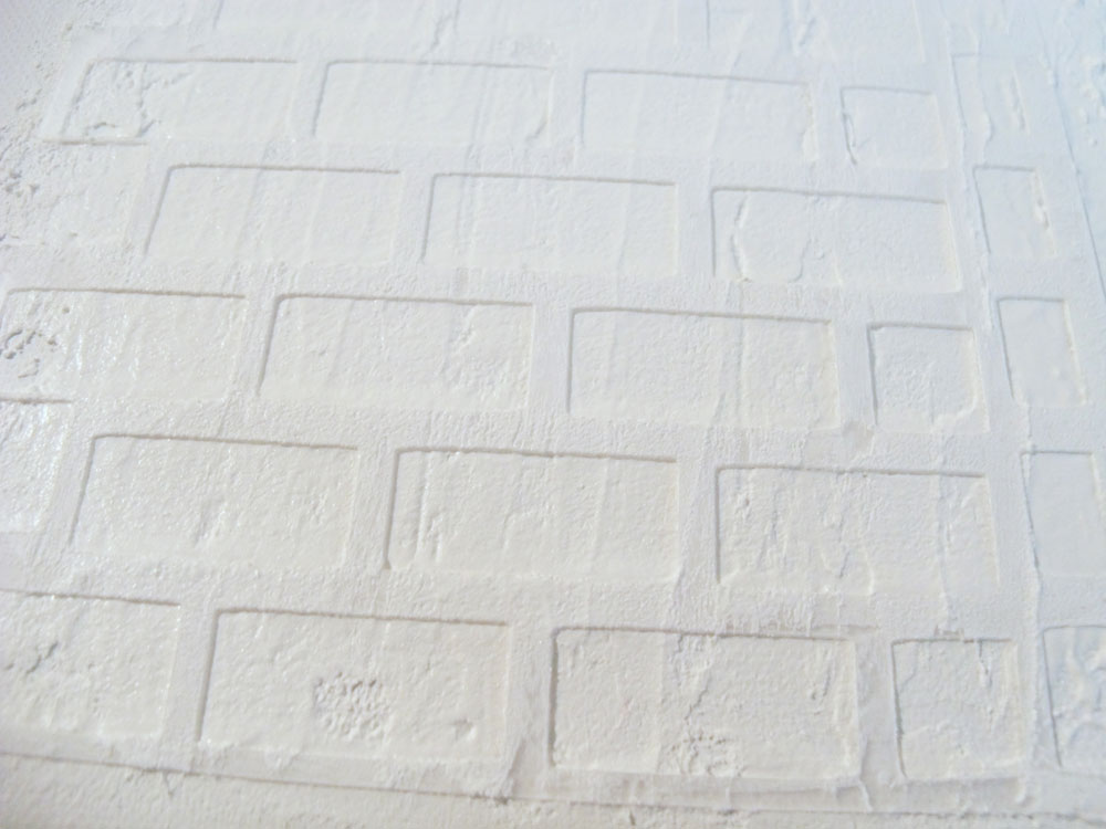 Mixed Media Brick Wall Gesso