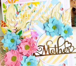 Pazzles DIY Mother's Day Card with instant SVG download. Compatible with all major electronic cutters including Pazzles Inspiration, Cricut, and Silhouette Cameo. Design by Nida Tanweer.