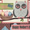 Pazzles DIY Happy Mother's Day Card with instant SVG download. Instant SVG download compatible with all major electronic cutters including Pazzles Inspiration, Cricut, and Silhouette Cameo. Design by Sara Weber.