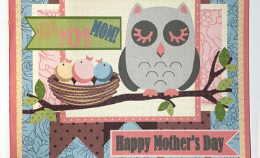 Pazzles DIY Happy Mother's Day Card with instant SVG download. Instant SVG download compatible with all major electronic cutters including Pazzles Inspiration, Cricut, and Silhouette Cameo. Design by Sara Weber.