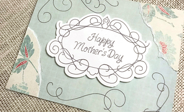 Pazzles DIY Mother's Day Card with instant SVG download. Compatible with Pazzles Inspiration, Cricut, and Silhouette Cameo. Design by Leslie Peppers.