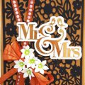Pazzles Mr and Mrs DIY Wedding Card with instant SVG download. Compatible with all major electronic cutters including Pazzles Inspiration, Cricut, and Silhouette Cameo. Design by Nida Tanweer.