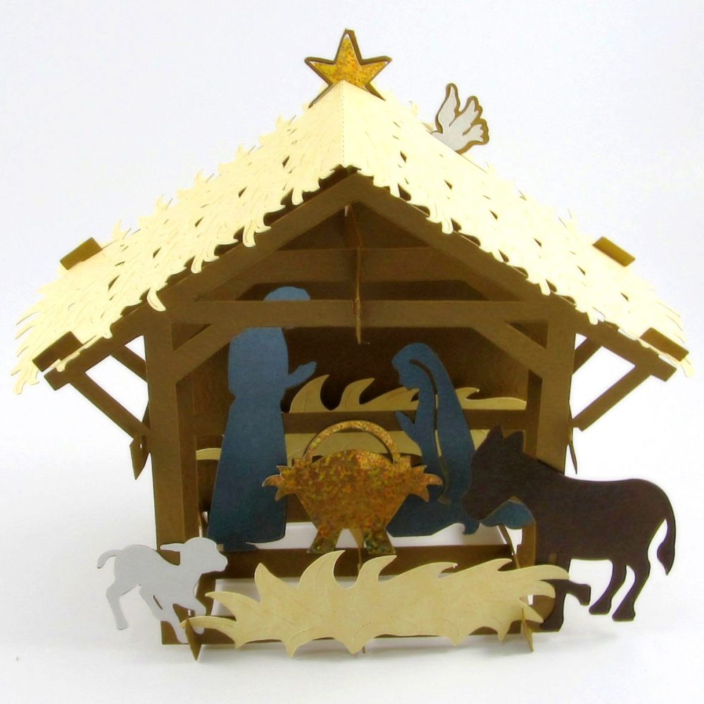 Nativity Sliceform made with the Pazzles Inspiration Vue - SVG file available!