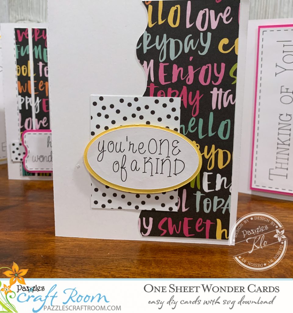 Pazzles DIY One Sheet Wonder Greeting Cards. Instant SVG download compatible with all major electronic cutters including Pazzles Inspiration, Cricut, and Silhouette Cameo. Design by Klo Oxford.