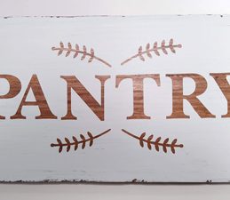 Pazzles DIY Pantry Sign Farmhouse Decor with instant SVG download. Compatible with all major electronic cutters including Pazzles Inspiration, Cricut, and Silhouette Cameo. Design by Renee Smart.