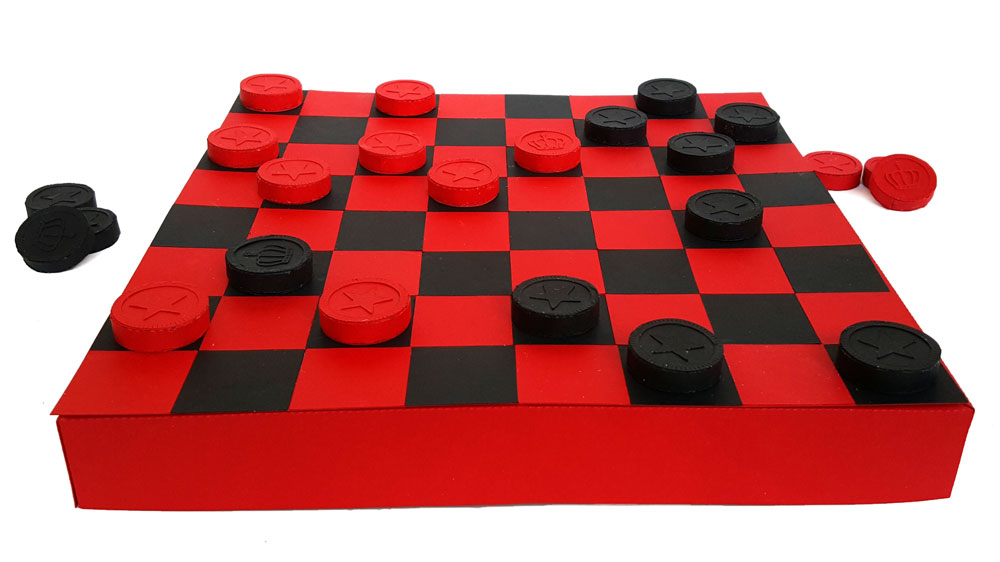 Paper Checkers Set