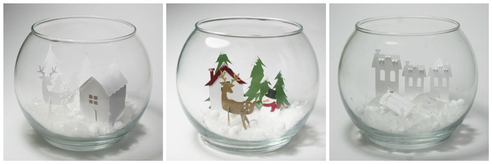 Paper Snow Globe Christmas Project